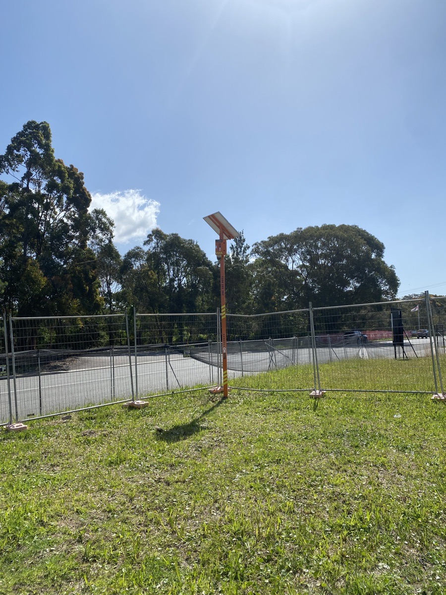 Construction site with Cameras On Site solar powered security cameras deployed for 24/7 protection and remote viewing