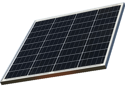 Solar Panel close-up showing the power source for Cameras On Site solar powered construction site security cameras