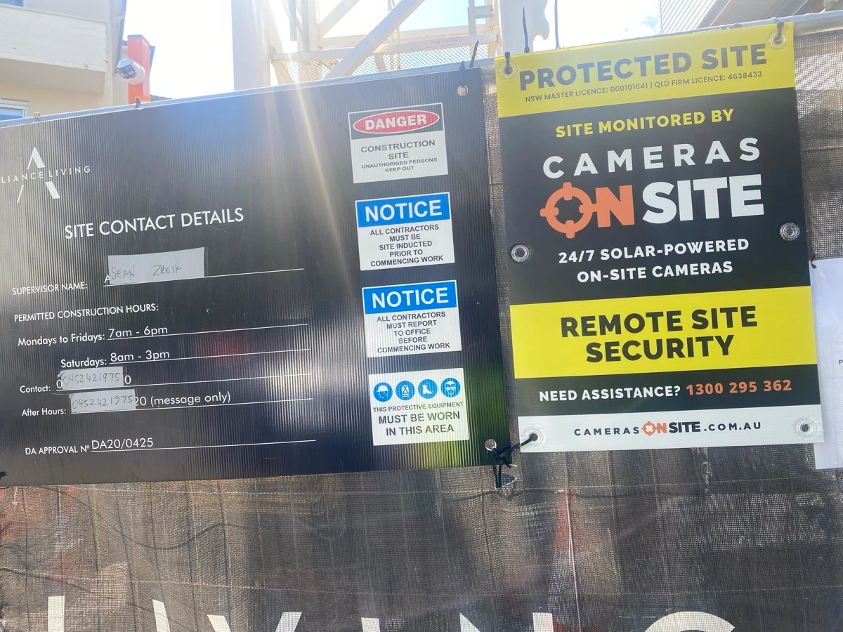 Alliance Living residential development monitored by Cameras On Site solar powered site security cameras Australia