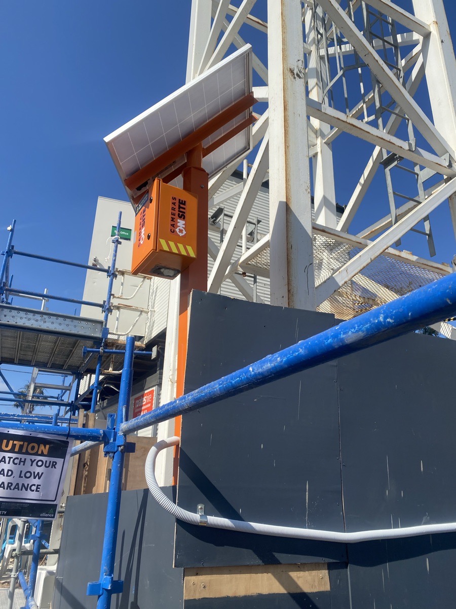 Alliance Living construction site protected by Cameras On Site solar powered site security cameras Australia