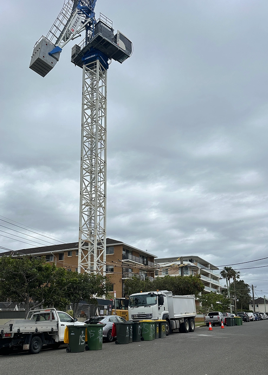Zreicon construction project with Cameras On Site solar powered security camera tower providing clear monitoring Australia