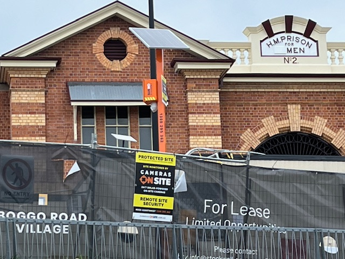 Boggo Road Prison Site project protected by Cameras On Site high-performance solar powered construction site security cameras