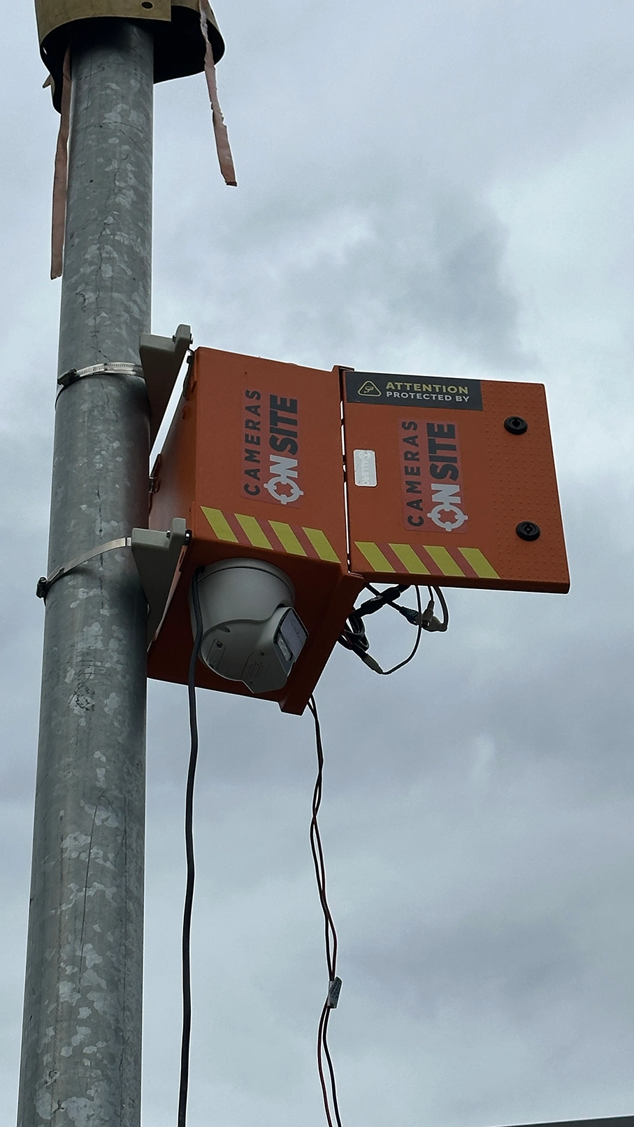 Childcare Construction project protected by Cameras On Site 24/7 solar powered construction site security cameras