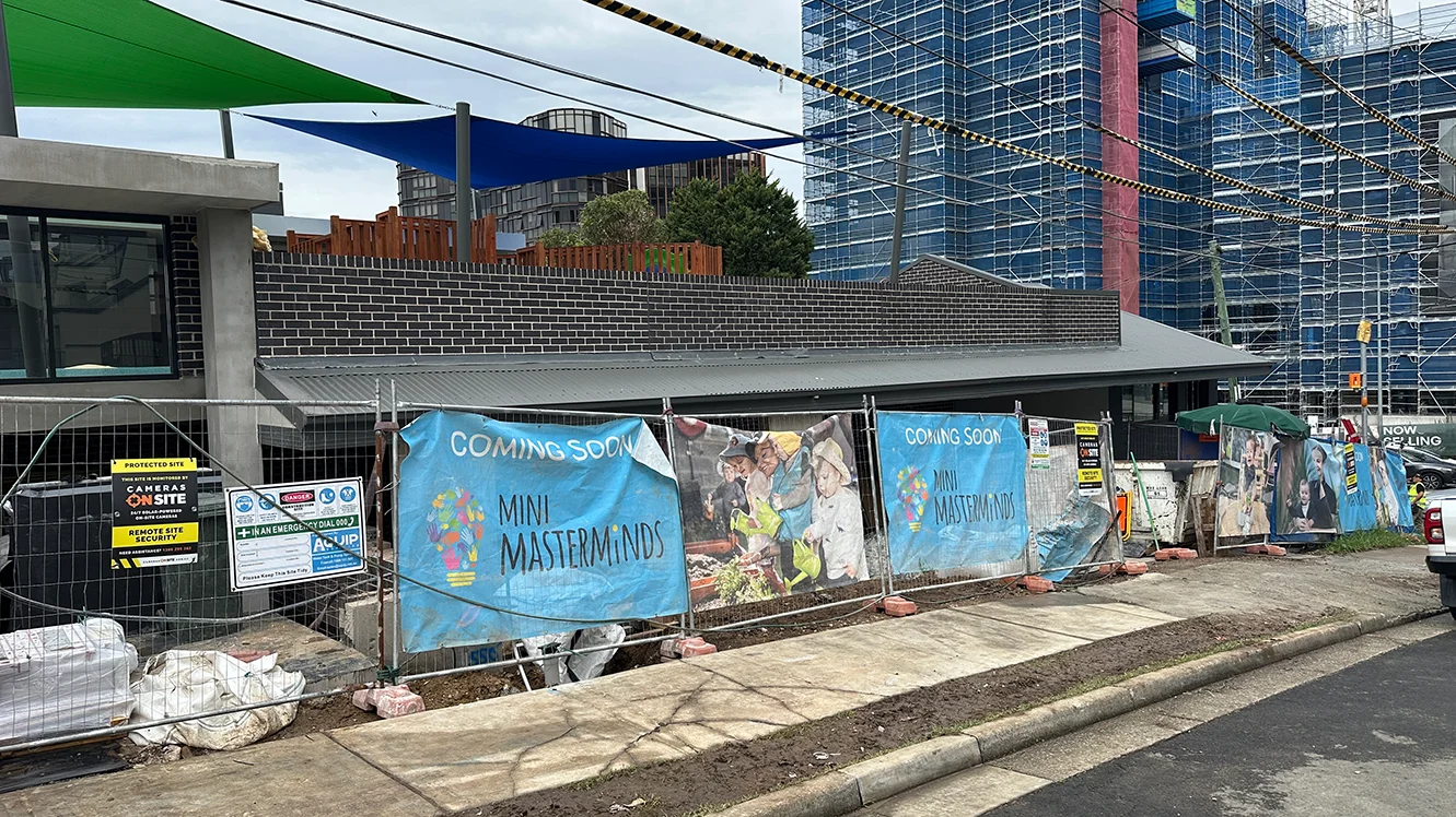 Childcare Construction development protected by Cameras On Site advanced solar powered site security cameras