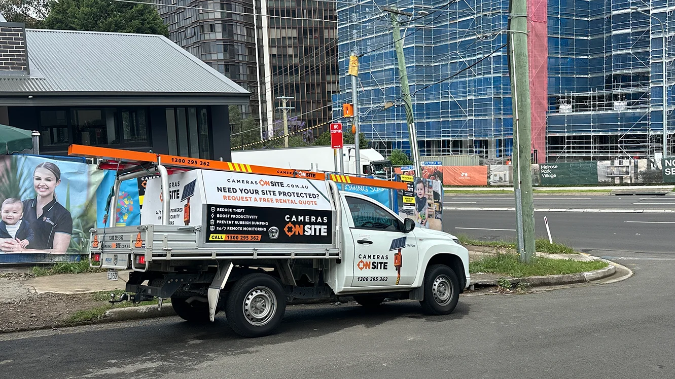 Childcare Construction project secured with Cameras On Site 24/7 solar powered construction site security cameras Australia