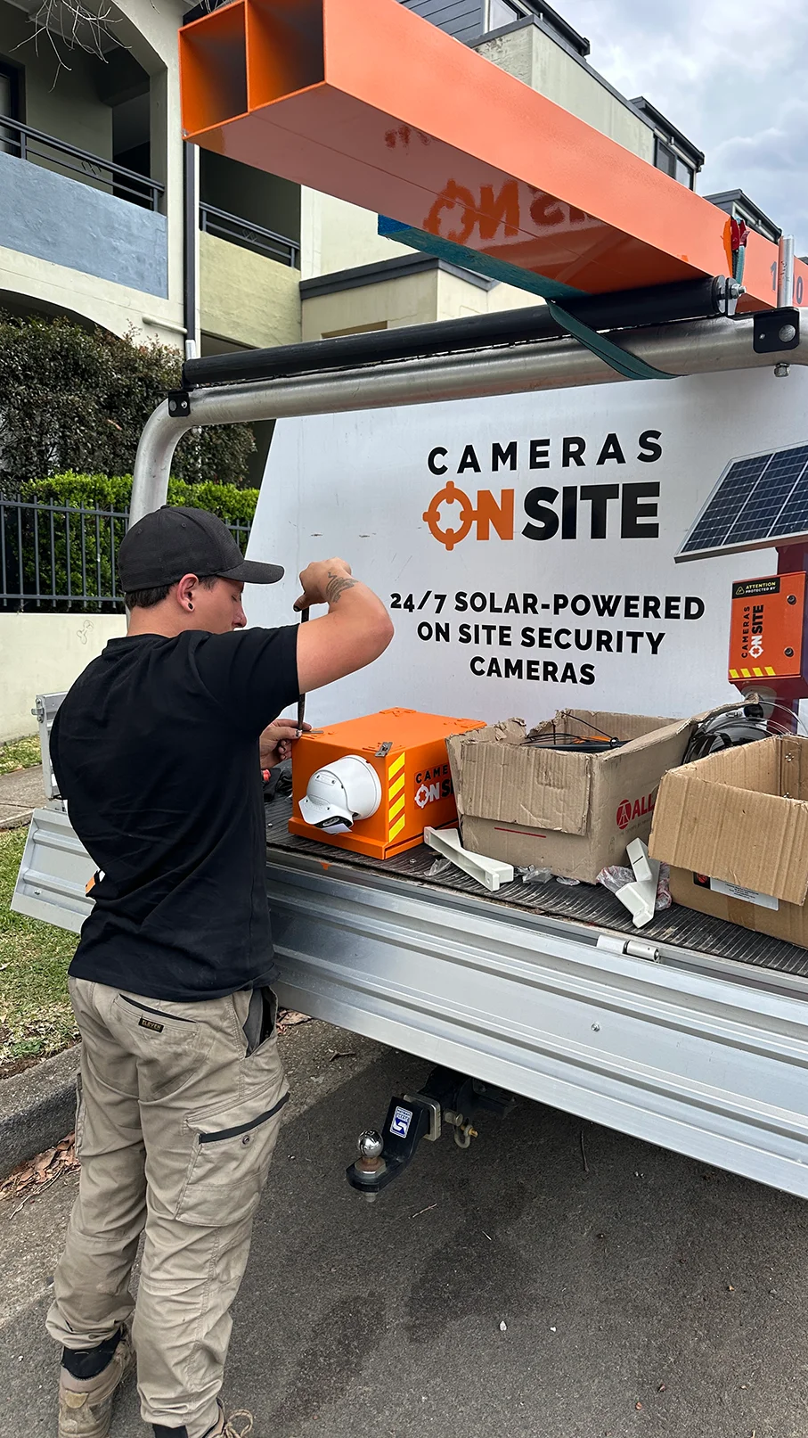 Childcare Construction project protected by Cameras On Site solar powered construction site security cameras Australia
