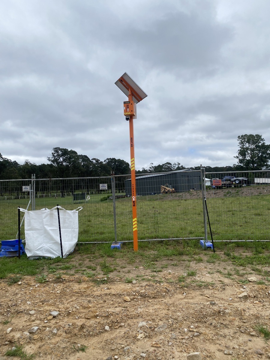 GJ Gardner Homes Camden Tahmoor construction project protected by Cameras On Site solar powered site security cameras Australia