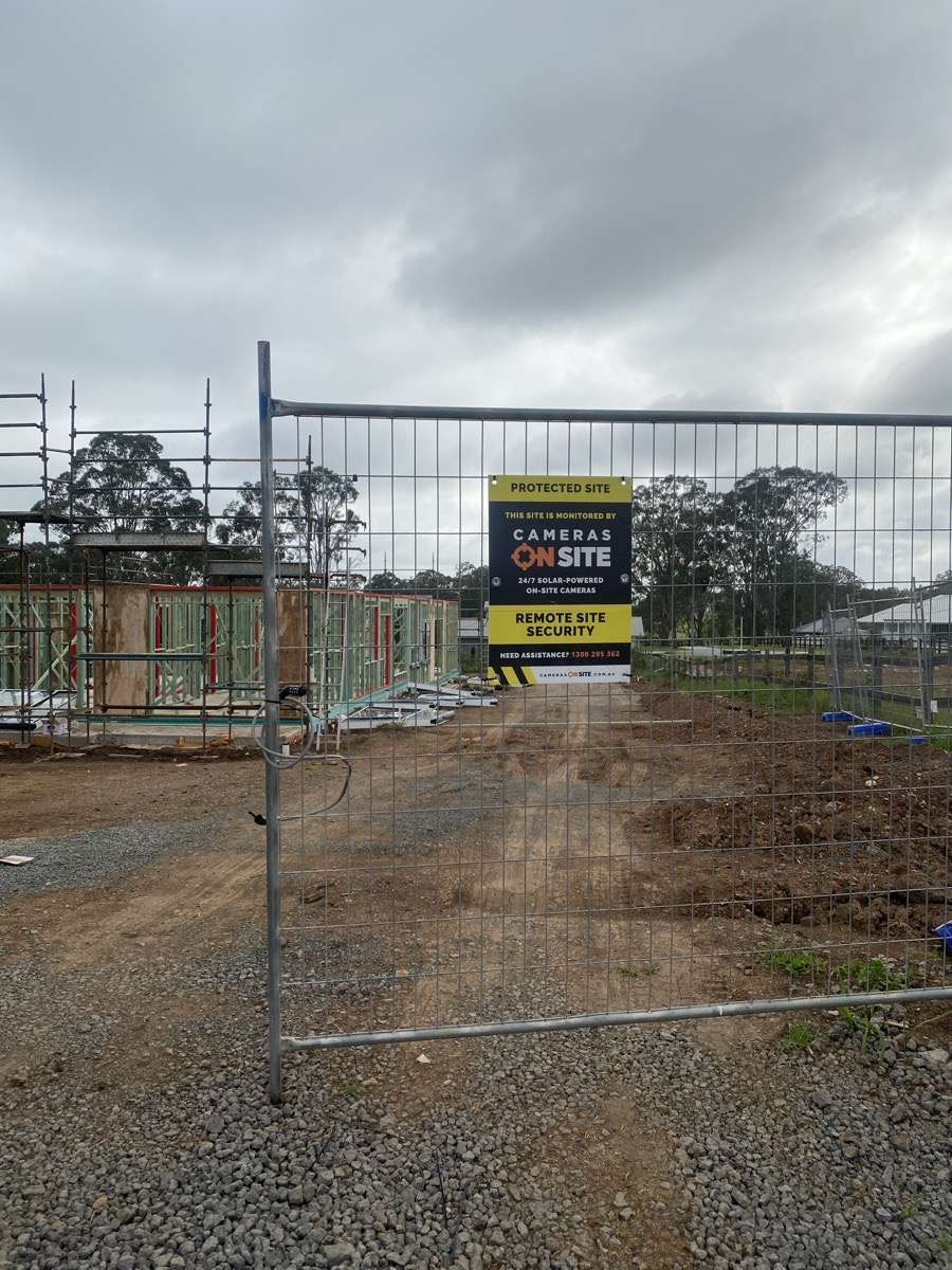 GJ Gardner Homes Camden Thirlmere building project with Cameras On Site solar powered construction site security cameras installed