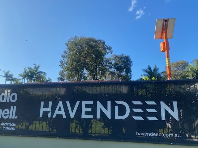Havendeen project construction site protected by Cameras On Site solar powered surveillance cameras for 24/7 site security