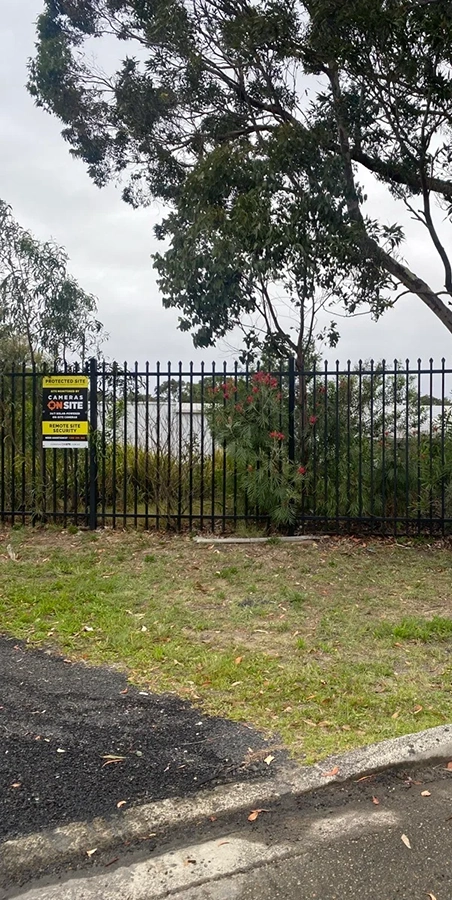 Liquidation Company facility with Cameras On Site solar powered site security cameras providing 24/7 monitoring