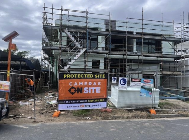 Screenshot of Cameras On Site monitoring interface or live feed for real-time construction site security Australia
