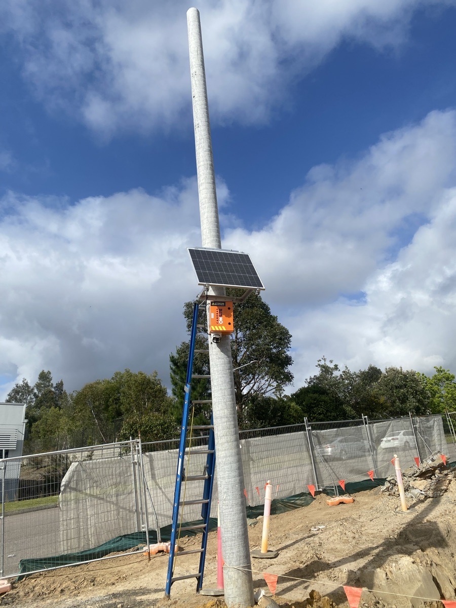 Zreicon construction site secured by Cameras On Site solar powered site security cameras and remote monitoring Australia