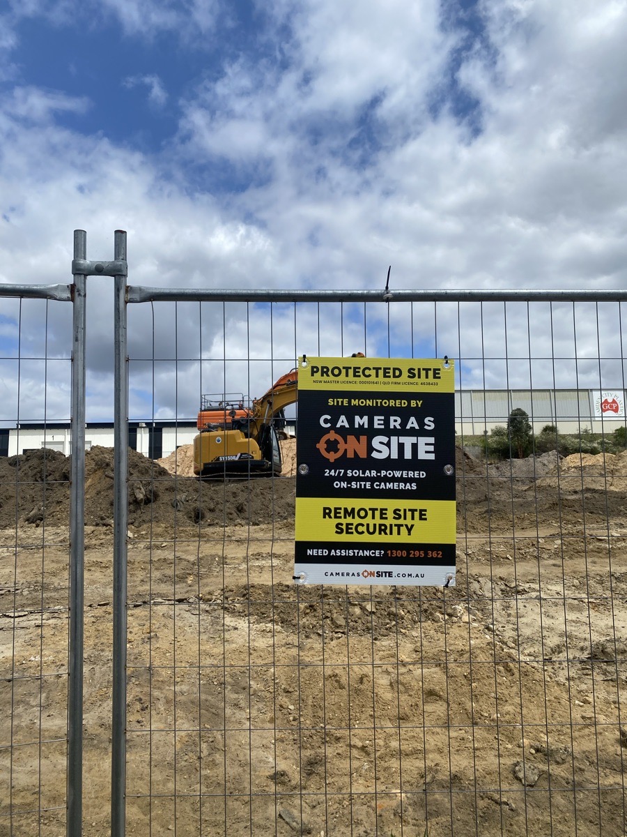 Zreicon building site secured by Cameras On Site solar powered construction site security cameras Australia