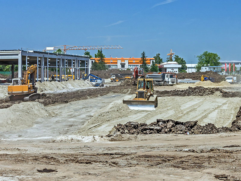 A Construction Site that is Protected by On Site Cameras