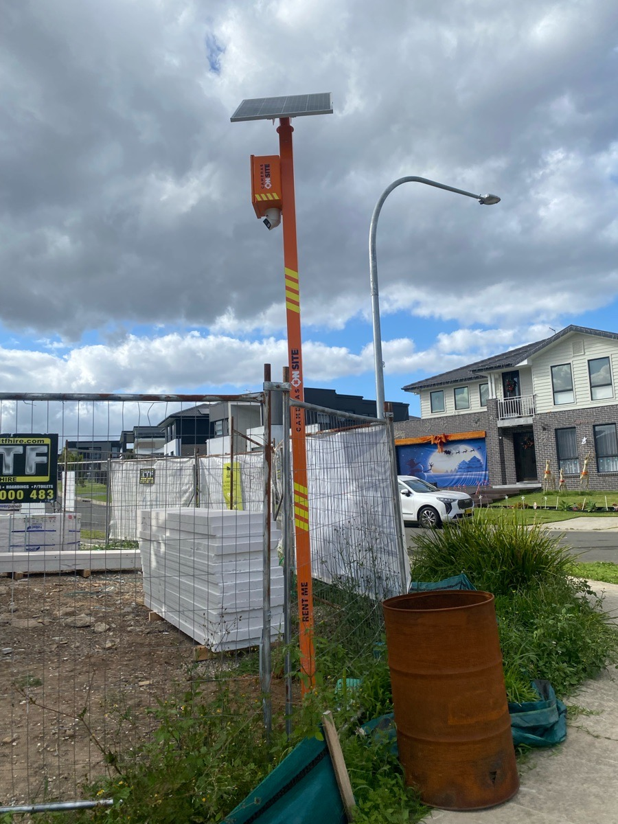 Construction site progress photo captured by Cameras On Site solar powered time-lapse security cameras