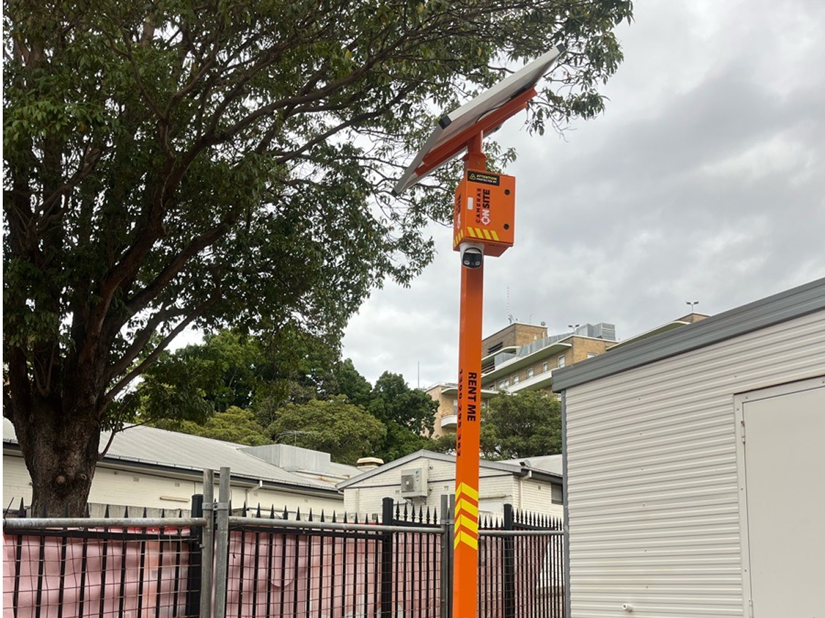 Active construction project monitored by Cameras On Site 24/7 solar powered site security cameras with clear view of the site
