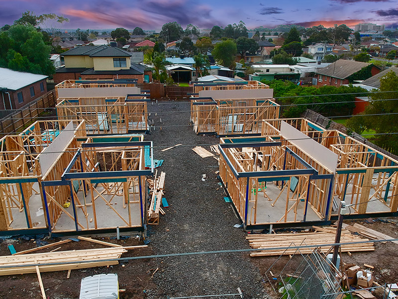 Beginning of TImelapse Video on construction site in Melbourne